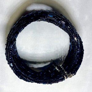 Black African Maasai Handcrafted Beaded Bracelet